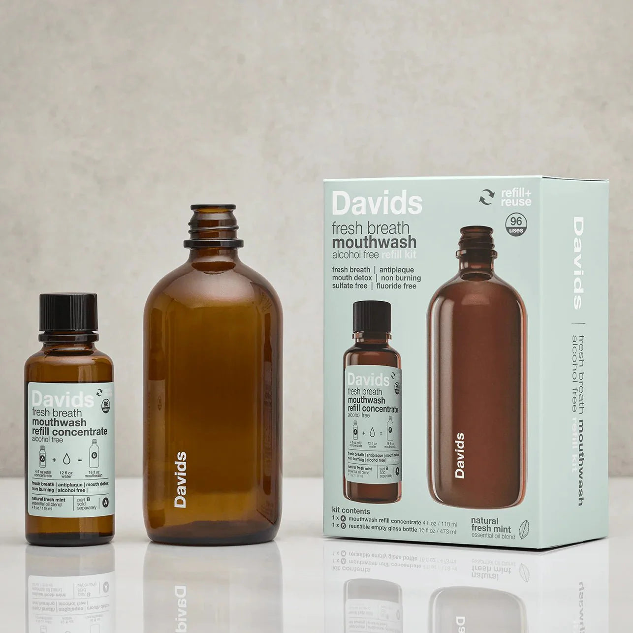 Davids Hydroxi™ Fresh Breath munnskol (Fresh Mint)