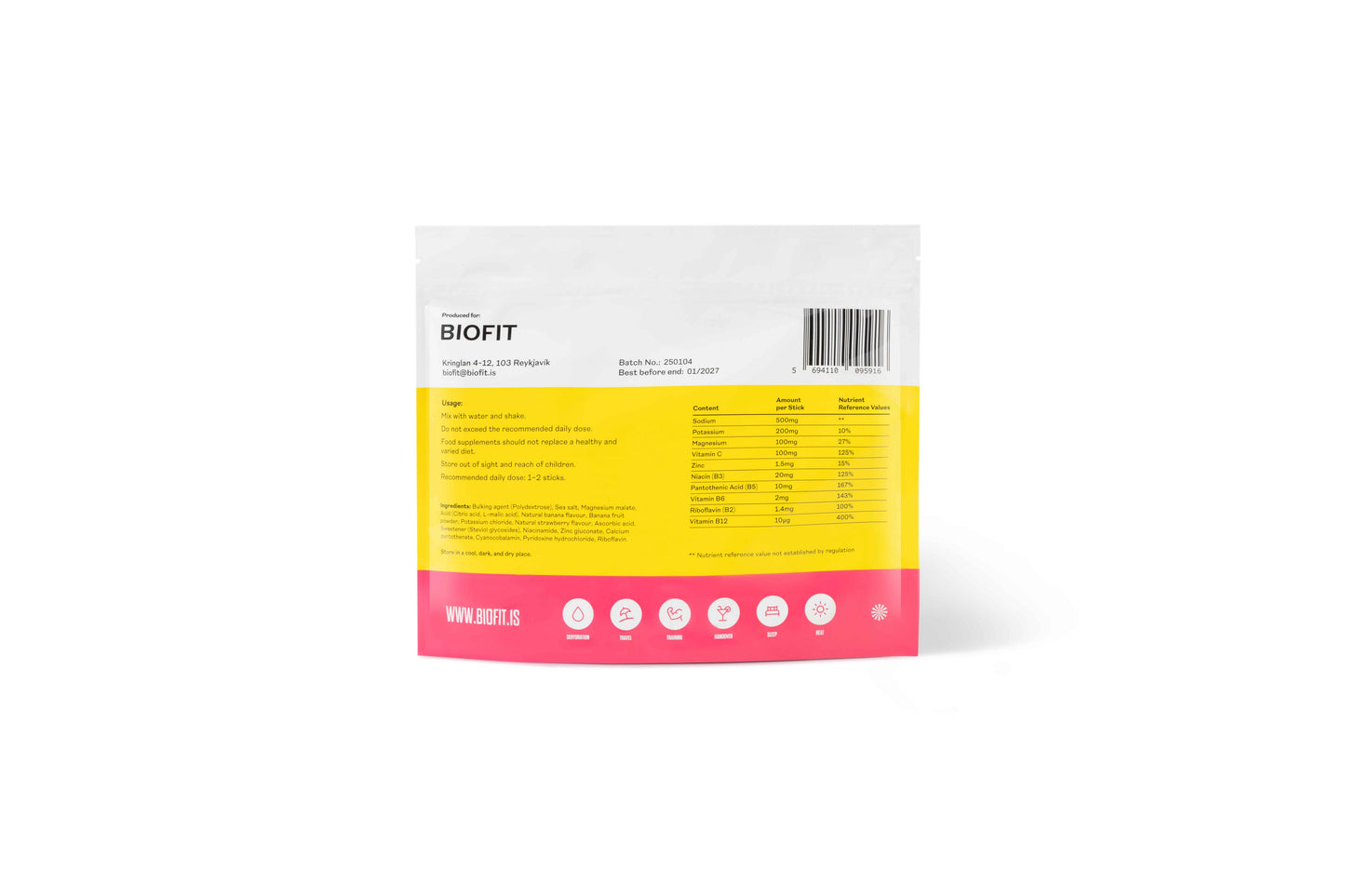 BIOFIT Electrolytes - Bananas & Strawberries